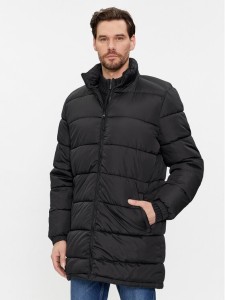 Brave Soul Kurtka zimowa MJK-DAVISLONGBLK Czarny Regular Fit