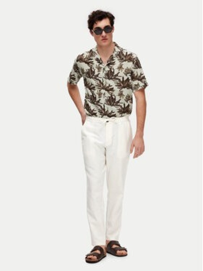 Selected Homme Chinosy 16087636 Biały Slim Tapered Fit