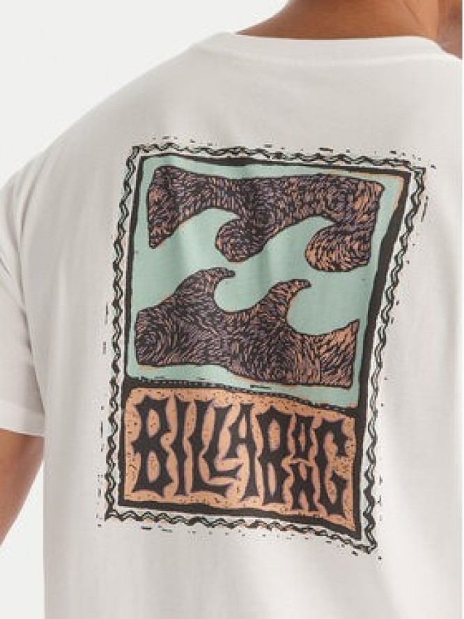 Billabong T-Shirt Stamp EBYZT00293 Biały Regular Fit
