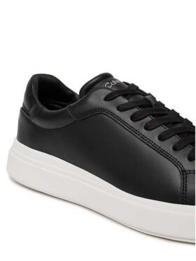 Calvin Klein Sneakersy Low Top Lace Up Lth HM0HM01016 Czarny