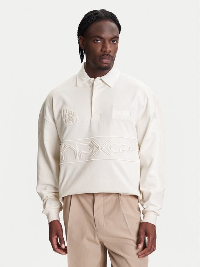 Tommy Hilfiger Bluza F1 Movie Rugby MW0MW41388 Beżowy Regular Fit