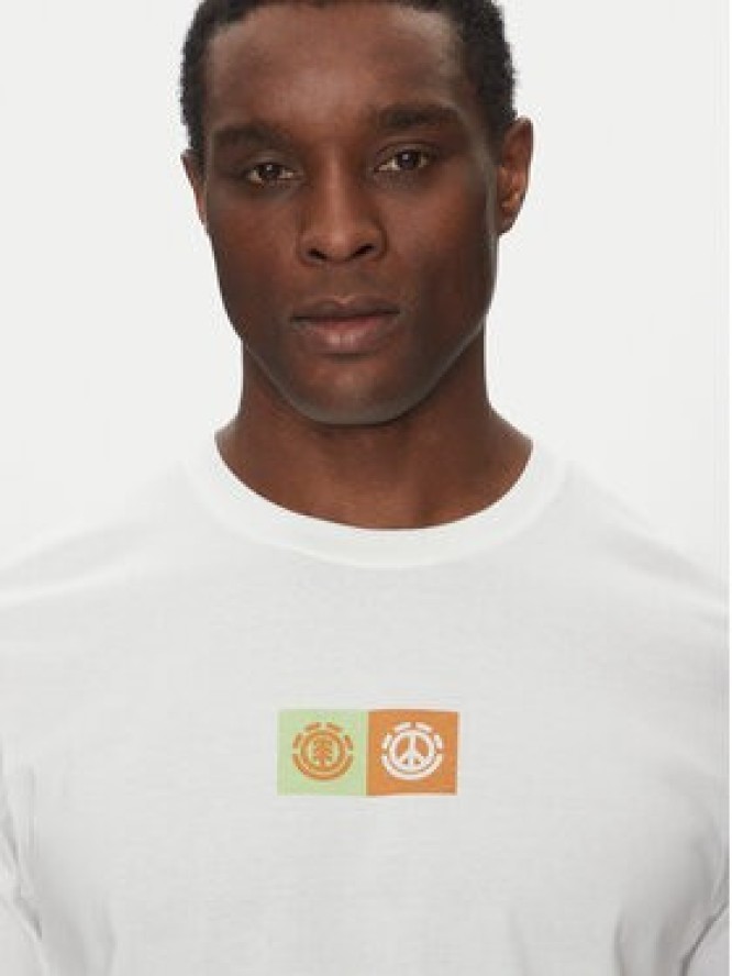 Element T-Shirt ELYZT00492 Biały Regular Fit