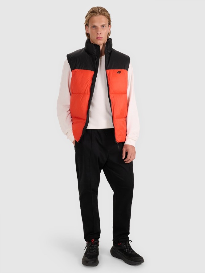 4F Bezrękawnik puchowy z wypełnieniem syntetycznym męski - czerwony L