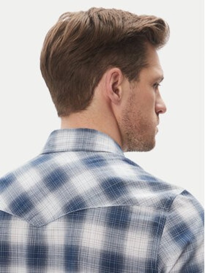 Wrangler Koszula Western 112362381 Niebieski Regular Fit