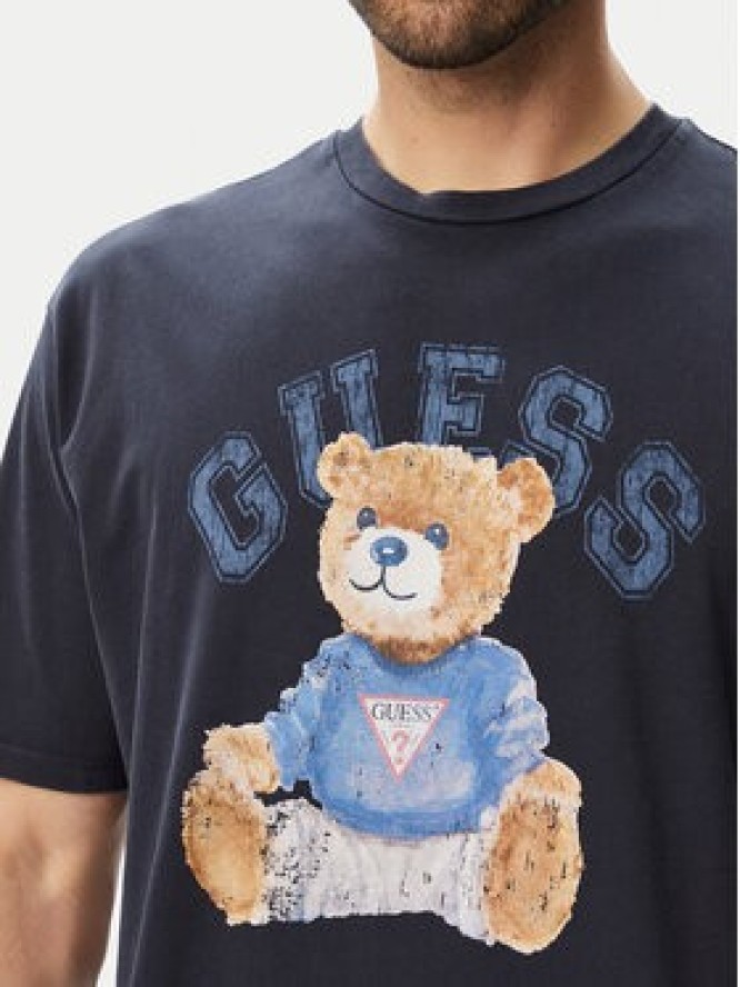 Guess T-Shirt 182885 Niebieski Classic Fit