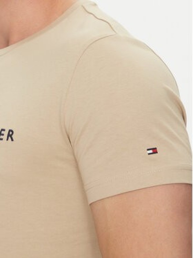 Tommy Hilfiger T-Shirt Logo MW0MW11797 Beżowy Regular Fit
