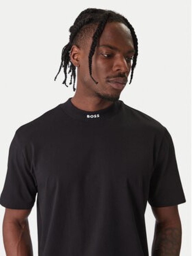 BOSS T-Shirt Tee Collar 50555527 Czarny Regular Fit