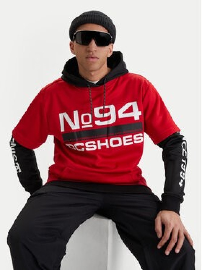 DC Shoes Bluza Dryden ADYFT03411 Czerwony Regular Fit
