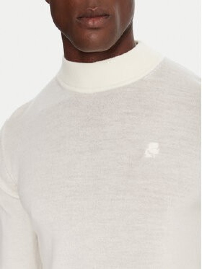 KARL LAGERFELD Golf 655002 554399 Écru Slim Fit