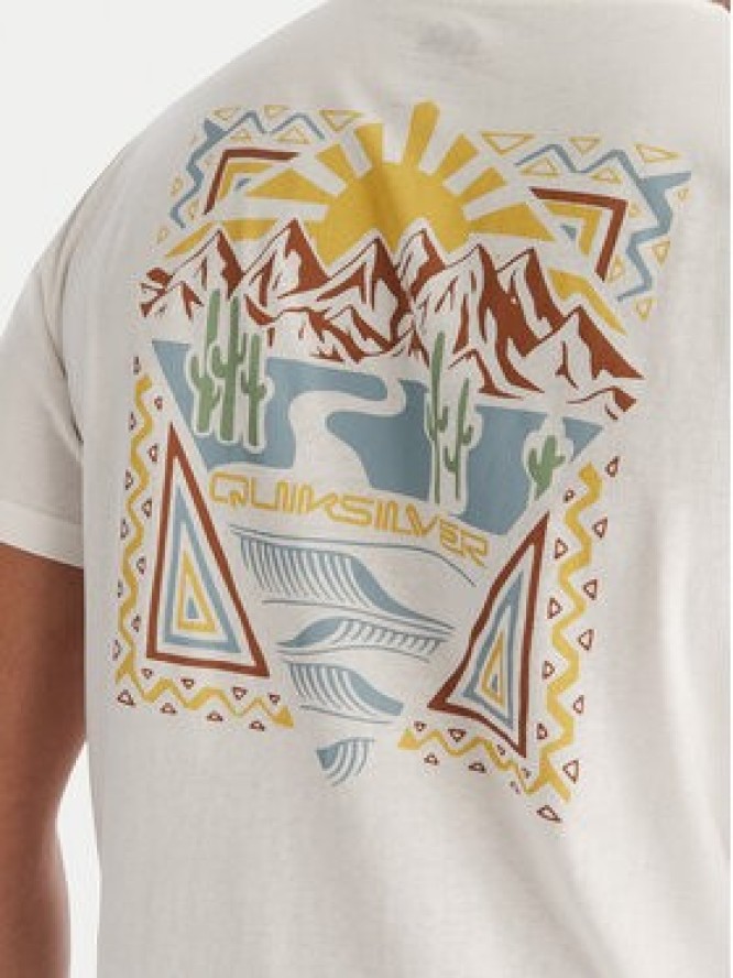 Quiksilver T-Shirt Ev Desert Waves EQYZT08183 Biały Regular Fit