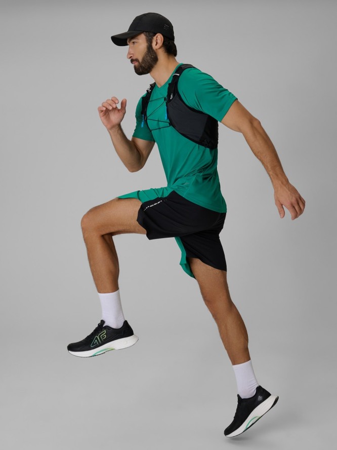 4F Koszulka do biegania szybkoschnąca męska - zielona L