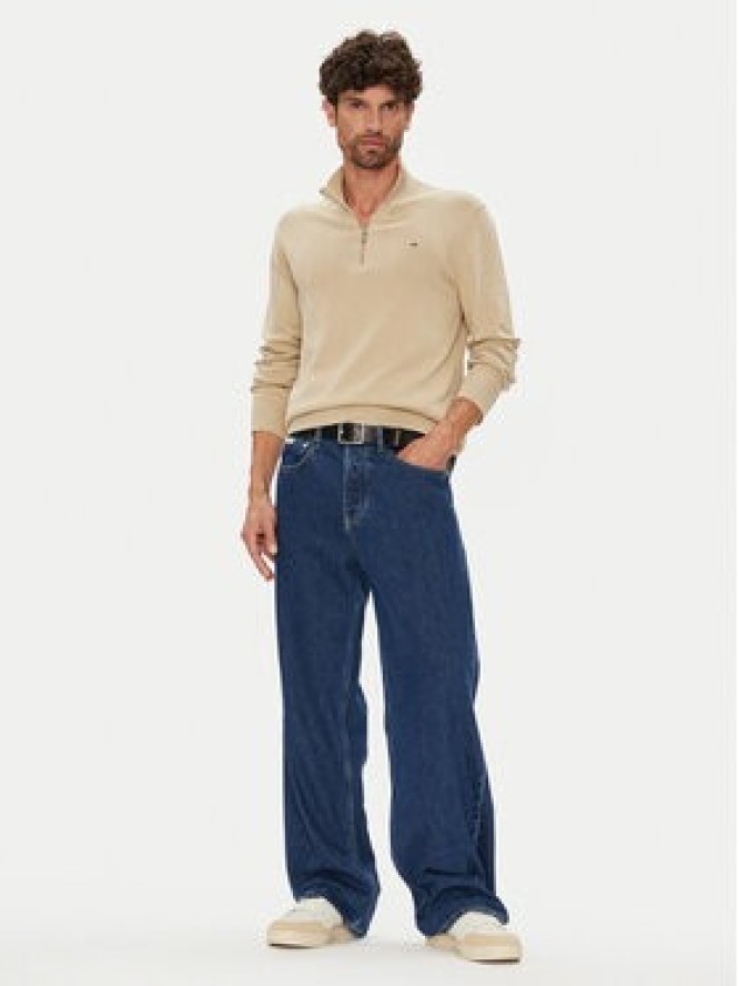 Tommy Jeans Sweter DM0DM21654 Beżowy Slim Fit