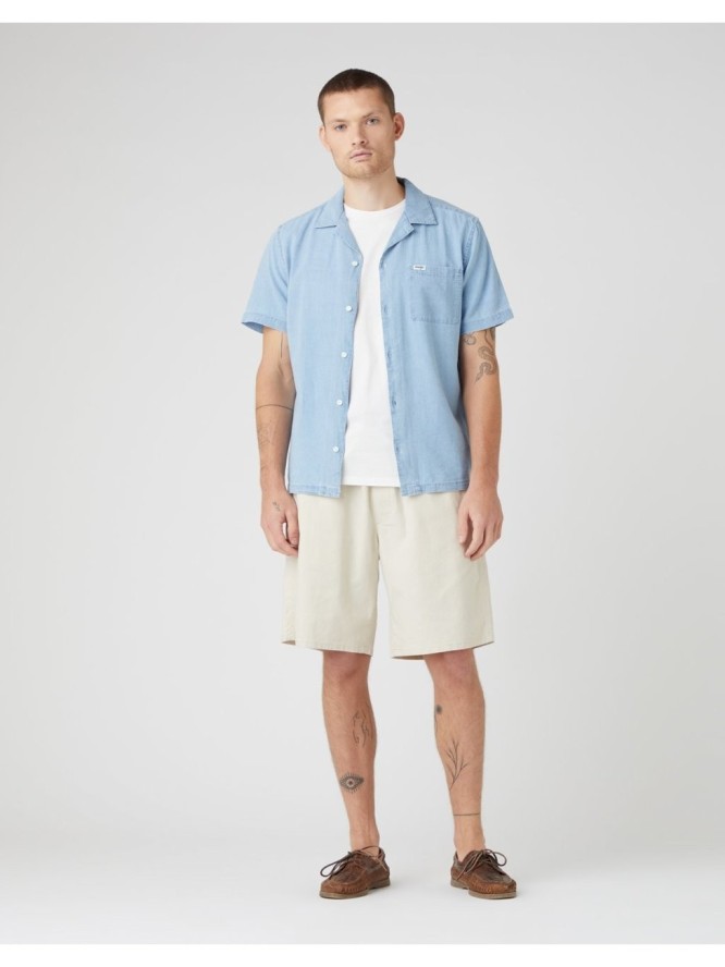 WRANGLER LS 1 PKT SHIRT MĘSKA KOSZULA JEANSOWA LIGHT INDIGO W5D6LOX4E 112146113