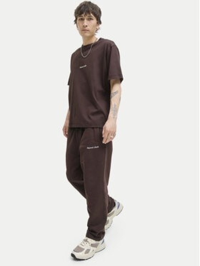 Jack & Jones Spodnie dresowe Kane Norrebro 12282553 Czerwony Relaxed Fit