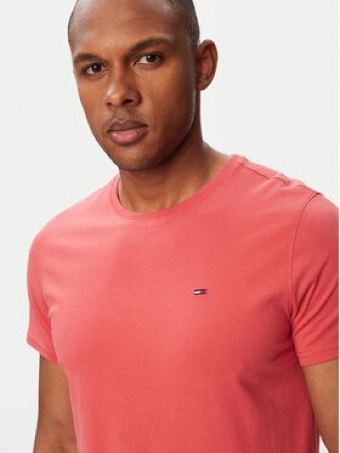 Tommy Jeans T-Shirt DM0DM04411 Czerwony Slim Fit