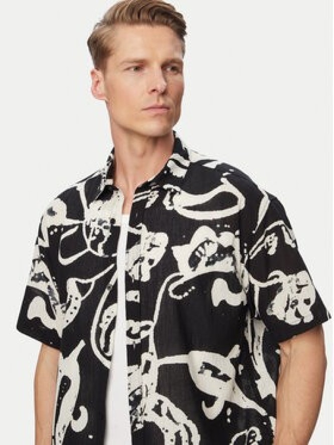 Jack & Jones Koszula Montauk 12293763 Czarny Relaxed Fit