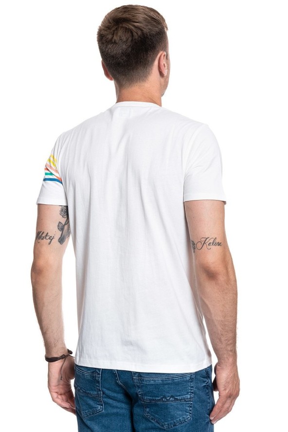 WRANGLER SS RAINBOW TEE OFF WHITE W7F1FK737 112131797
