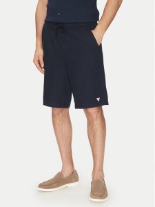 Guess Szorty materiałowe F5GD00 WH4J0 Granatowy Regular Fit