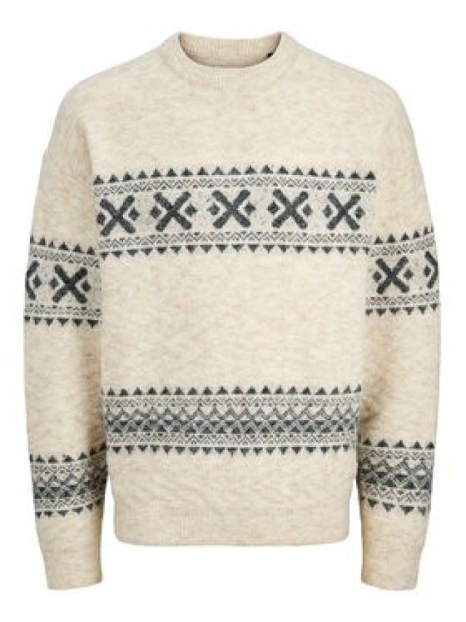 Jack & Jones Sweter Blumax 12286244 Beżowy Relaxed Fit