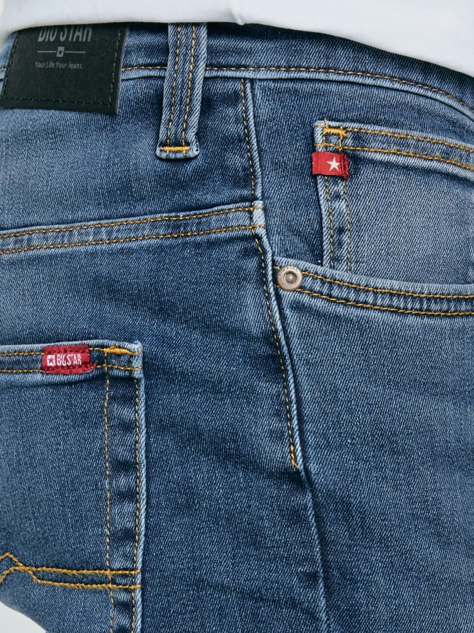 Jeansy męskie dopasowane niebieskie Ronan 397