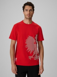 T-shirt bawełniany kibica męski 4F 4FRSS26TTSHM4200
