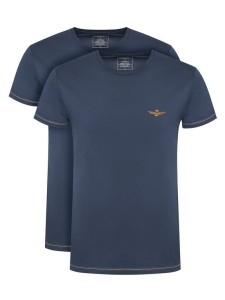 Aeronautica Militare Komplet t-shirtów AM1UTI003B Granatowy Slim Fit