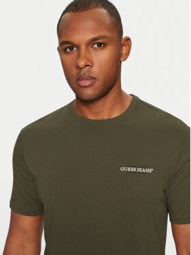 Guess Jeans T-Shirt M4YI55 K8HM0 Zielony Regular Fit