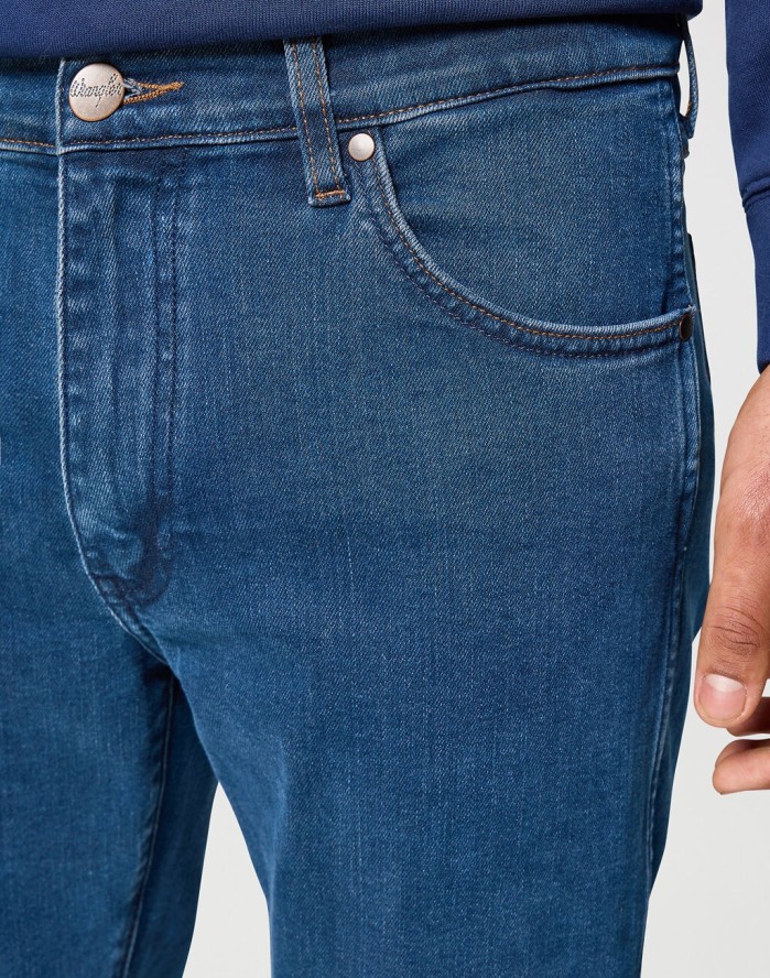 WRANGLER MĘSKIE SPODNIE JEANSOWE LARSTON BLUE GREY 112355025 W18S017416