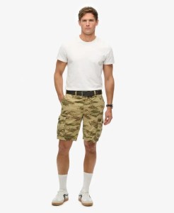 superdry Parachute Light Shorts z ripstopu z efektem vintage – LIZARD CAMO