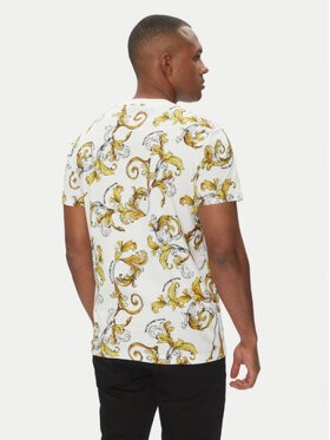 Versace Jeans Couture T-Shirt 78GAH6S0 Biały Regular Fit