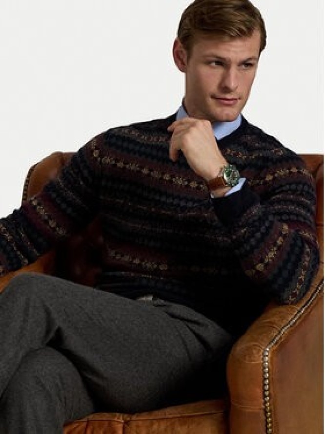 Polo Ralph Lauren Sweter 710981615001 Granatowy Regular Fit