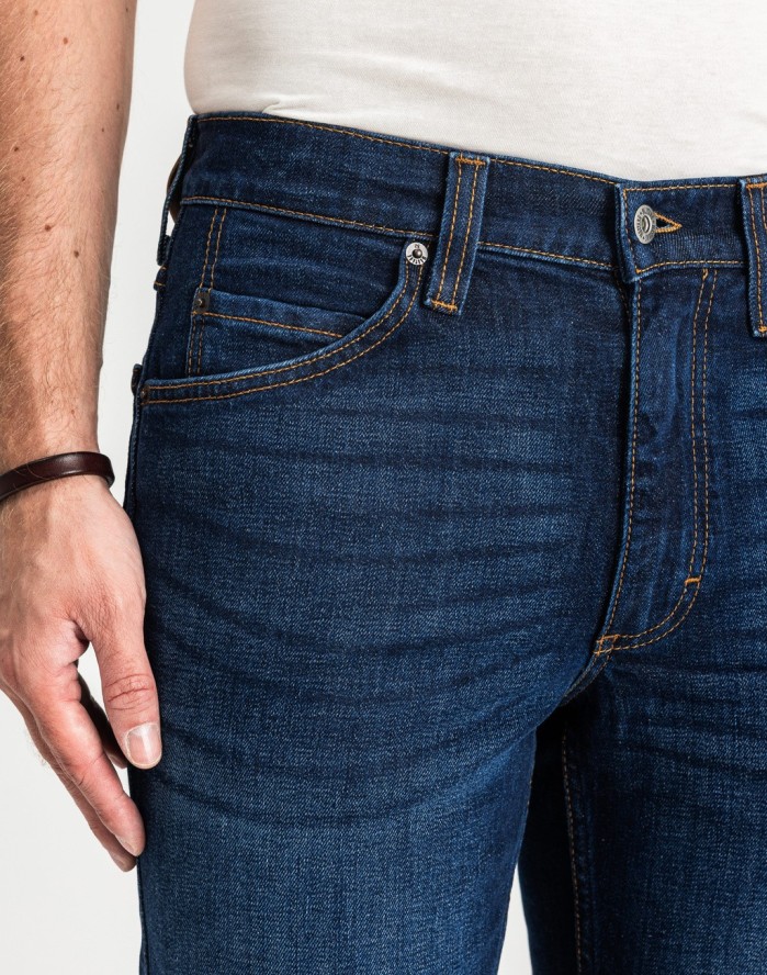 MUSTANG TRAMPER TAPERED MĘSKIE SPODNIE JEANSOWE JEANSY DŻINSY DENIM BLUE 1015352 5000 982