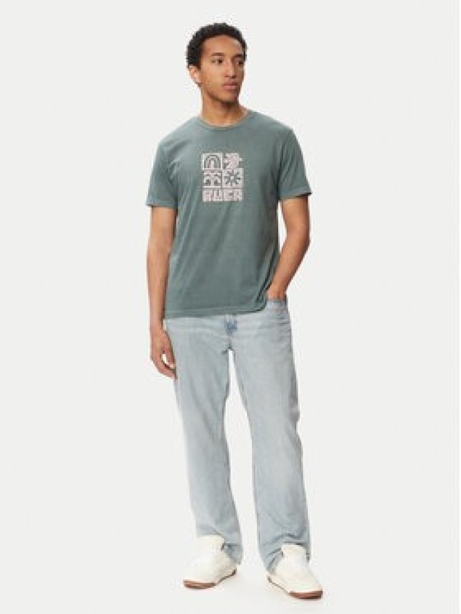 RVCA T-Shirt Mosaic 23A351543 Granatowy Regular Fit