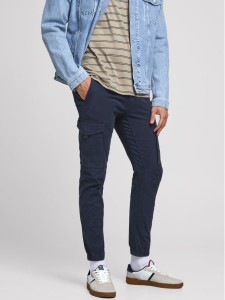 Jack & Jones Spodnie materiałowe Paul 12169582 Granatowy Tapered Fit