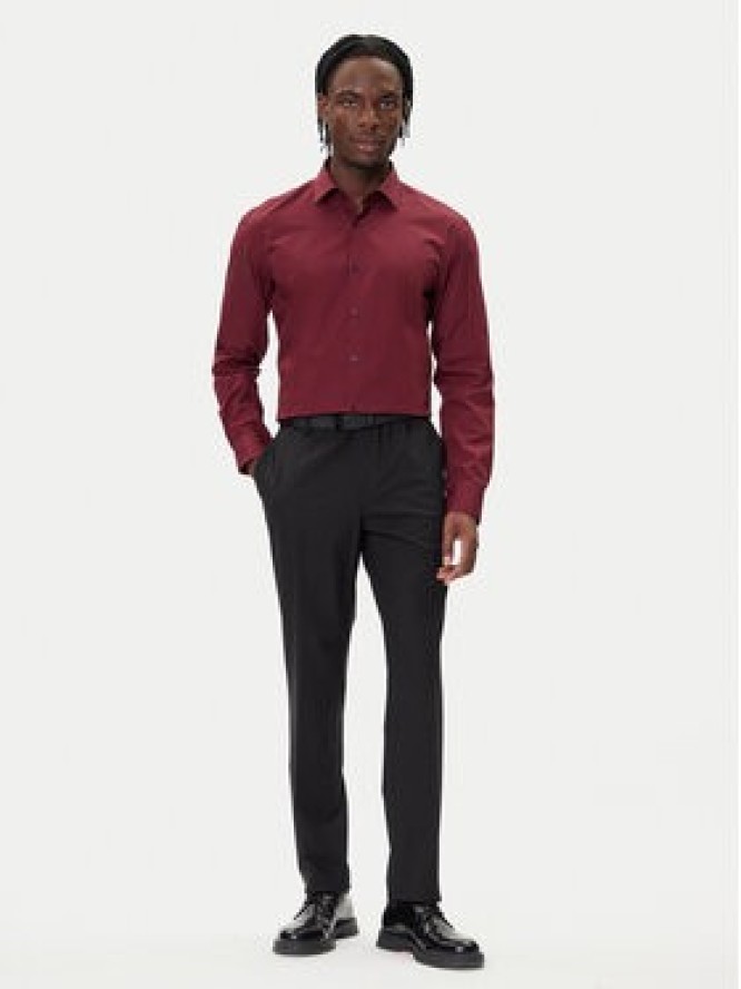 HUGO Koszula Kenno 50289499 Bordowy Slim Fit