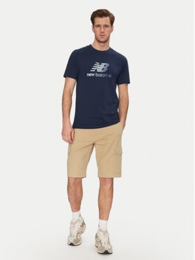 New Balance T-Shirt MT51503 Niebieski Regular Fit