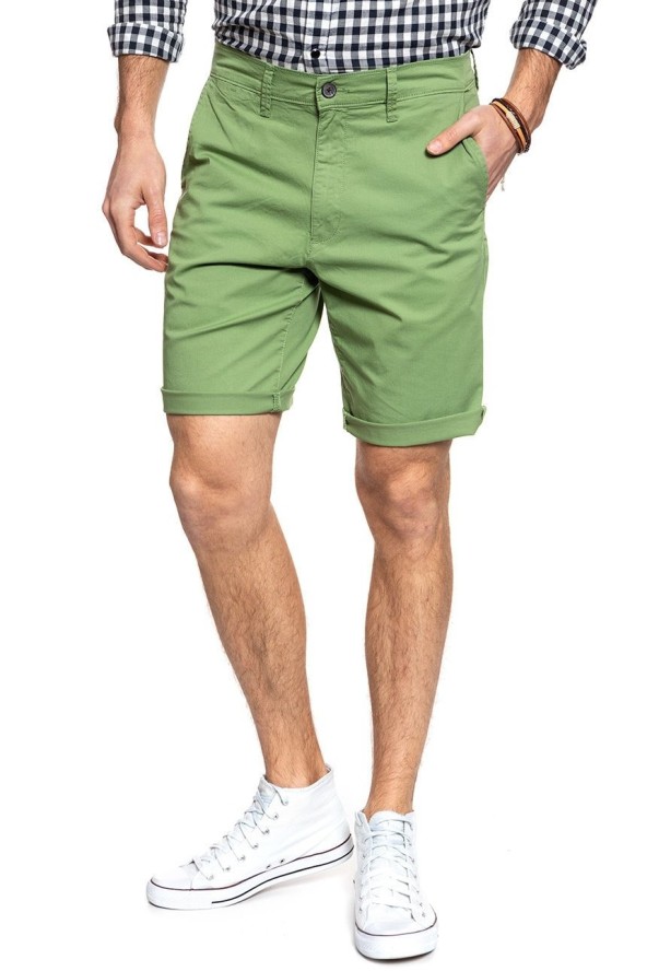 SPODENKI MĘSKIE WRANGLER CHINO SHORT JADE GREEN W14AKM33H 112126562