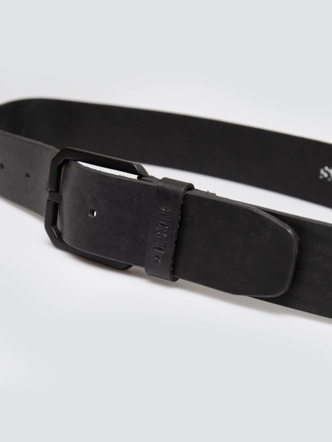 Pasek męski skórzany czarny Alisan 906