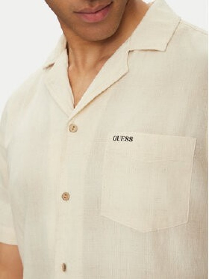 Guess Koszula F5GH03 WH431 Beżowy Regular Fit
