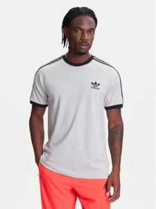 adidas T-Shirt adicolor Classics 3-Stripes JY1369 Szary Slim Fit