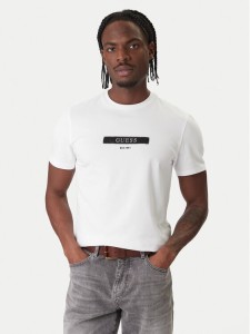 Guess T-Shirt M6RI17 J1314 Biały Slim Fit