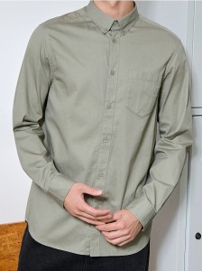 Koszula z długim rękawem - zielony