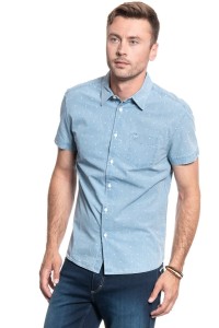 WRANGLER SS 1 PKT SHIRT CERULEAN BLUE W5L56GXVT 112130199