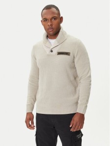 Aeronautica Militare Sweter 252MA1574UL00539 Beżowy Regular Fit