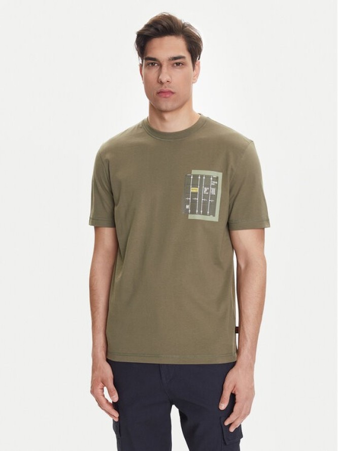 BOSS T-Shirt Te_Container 50546920 Zielony Regular Fit