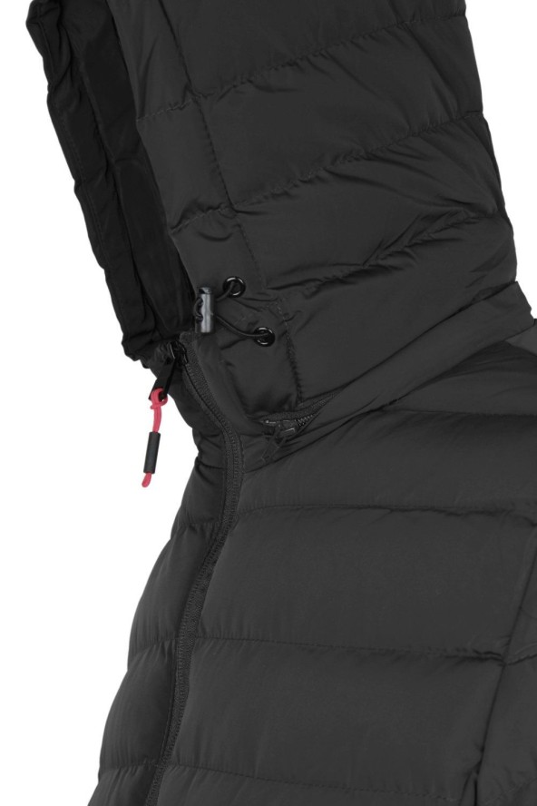 Kurtka Jesienno-Zimowa Czarna z Kapturem, Delikatnie Ocieplana, Pikowana, Męska -PAKO JEANS