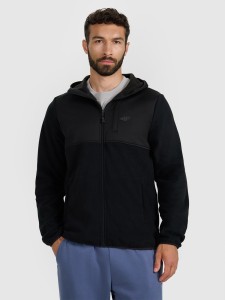 4F Polar z kapturem regular męski - czarny M