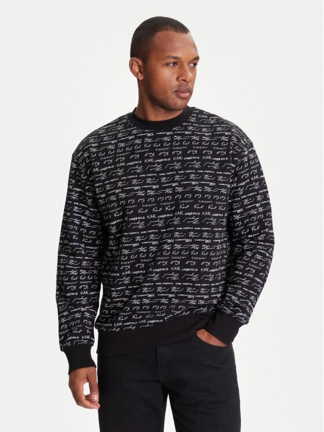 KARL LAGERFELD Bluza 705109 553910 Czarny Regular Fit