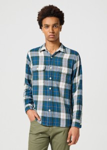 WRANGLER MĘSKA KOSZULA 2 PKT SHIRT GREEN 112357974 W5K7016823