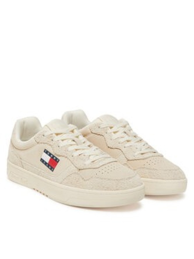 Tommy Jeans Sneakersy Tjm Cupsole Suede EM0EM01568 Écru